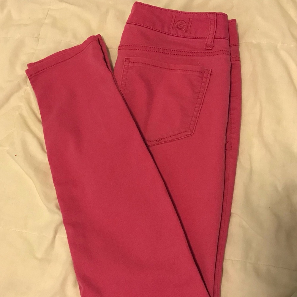 Pink skinny jeans